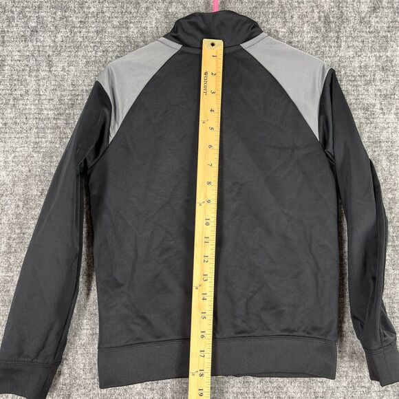 Nike Jacket Youth Large 6-7 YRS Zip Up Black Warmup Soccer Mock Neck Sweater - Picture 7 of 9